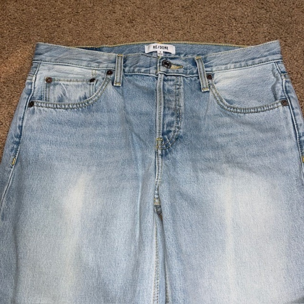 RE/DONE Mid‎ Rise Wide Leg Jeans Mojave Light Wash Blue 28 - Picture 3 of 8